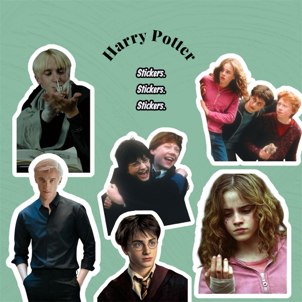Set 50-100 Sticker phim Harry Potter Nhiều nhân vật - Hình dán phim ảnh ...