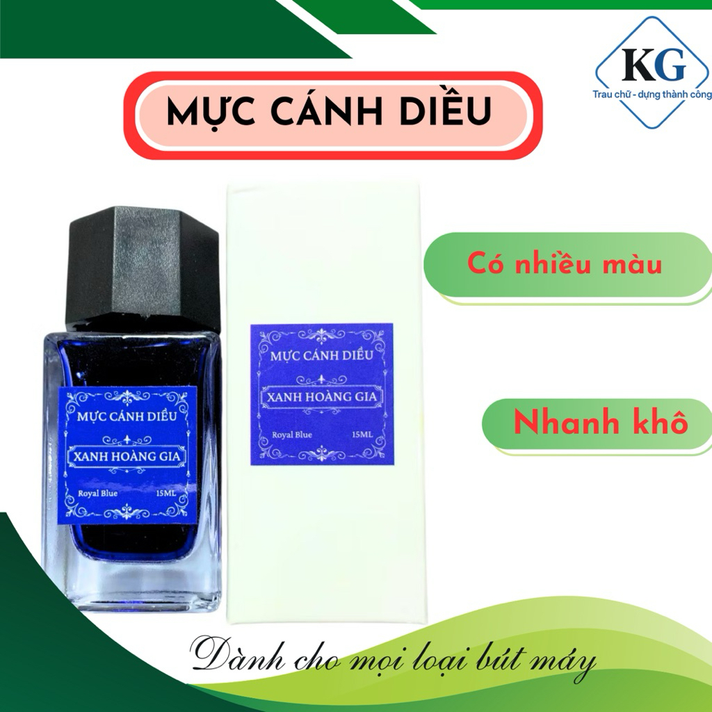 Mưc Cánh Diều Nhanh Khô 15ml - Mực Bơm Bút Máy Luyện Chữ Đẹp - Góc Yêu Chữ