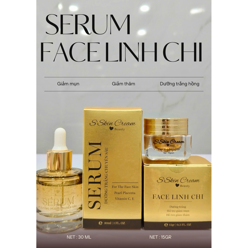 ( NGOẠI HÌNH MỚI)COMBO SERUM LINH CHI