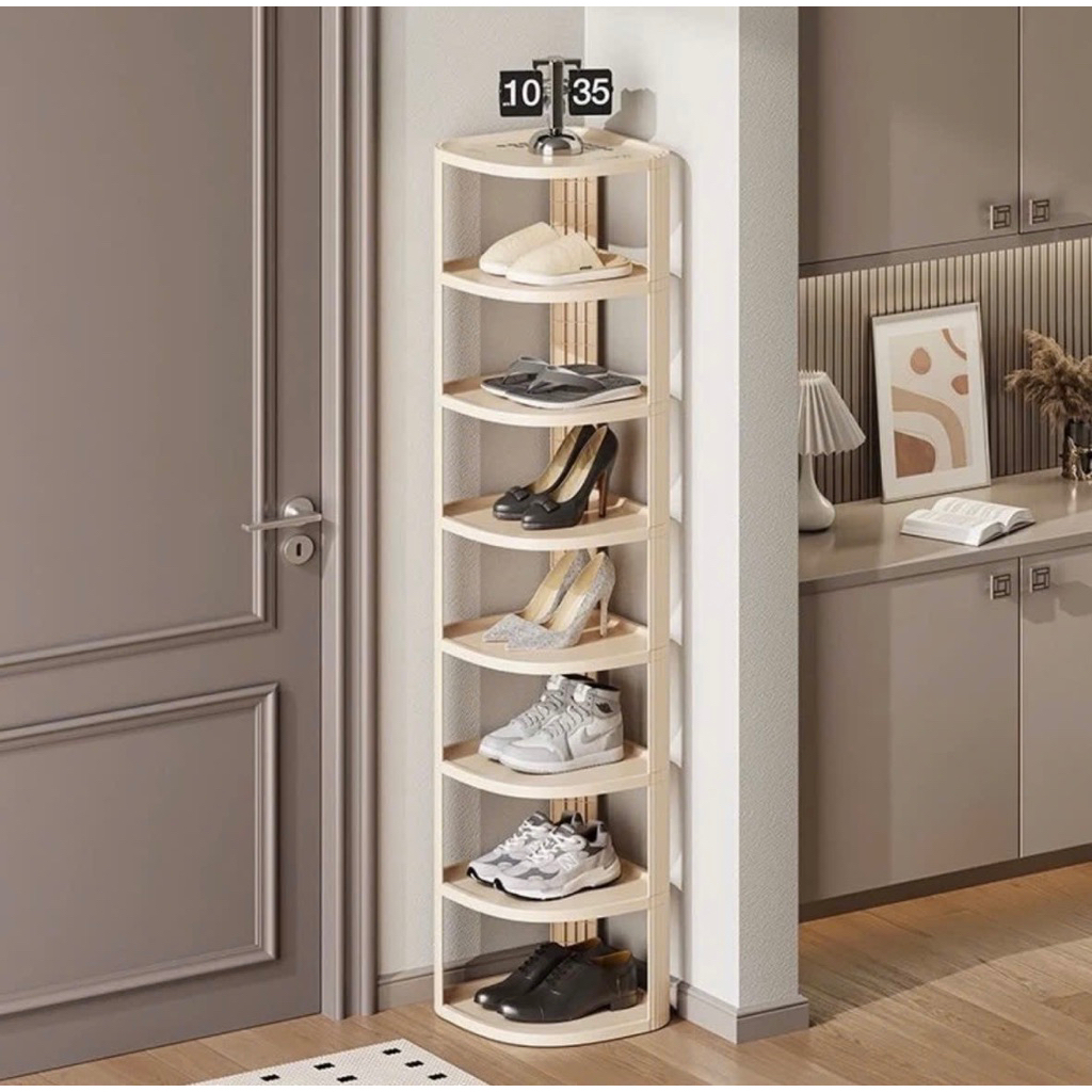 kệ để giày, Giá để giày 5 tầng kiểu mới đa năng thông minh chất liệu nhựa cao cấp 3646