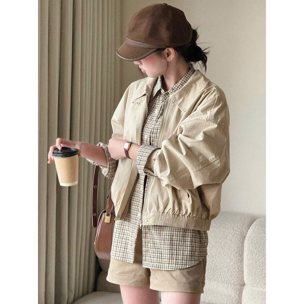 Áo khoác kaki 2 lớp dáng vừa Miha Studio