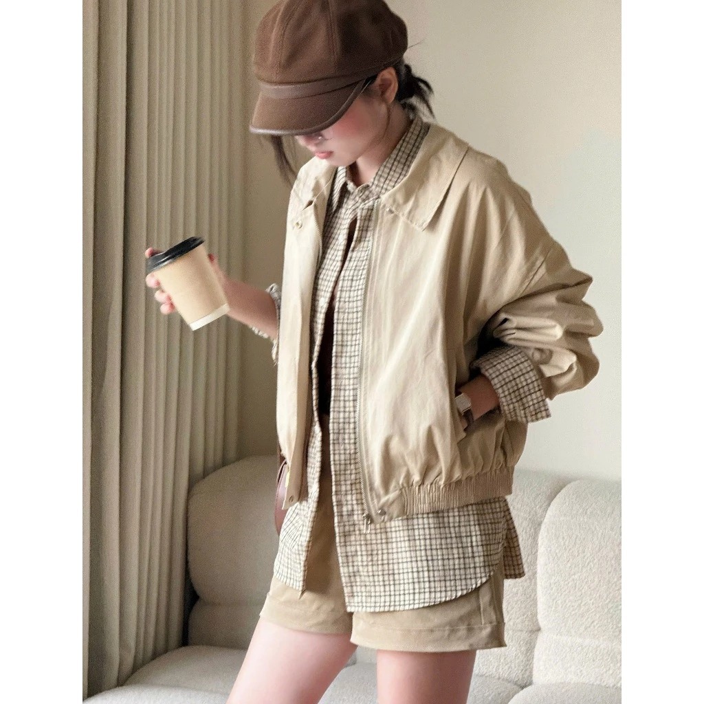 Áo khoác kaki 2 lớp dáng vừa Miha Studio