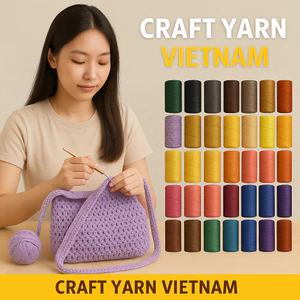 Sợi dệt ống 78 màu - Sợi dệt trơn 2mm Craftyarn VN - Sợi móc mũ nón, túi xách đứng form, bền đẹp