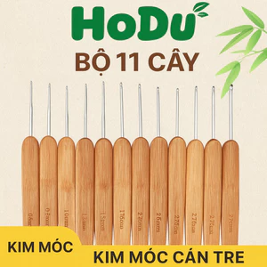 Kim móc cán tre đủ size- phụ kiện móc len, handmade - Hodu shop