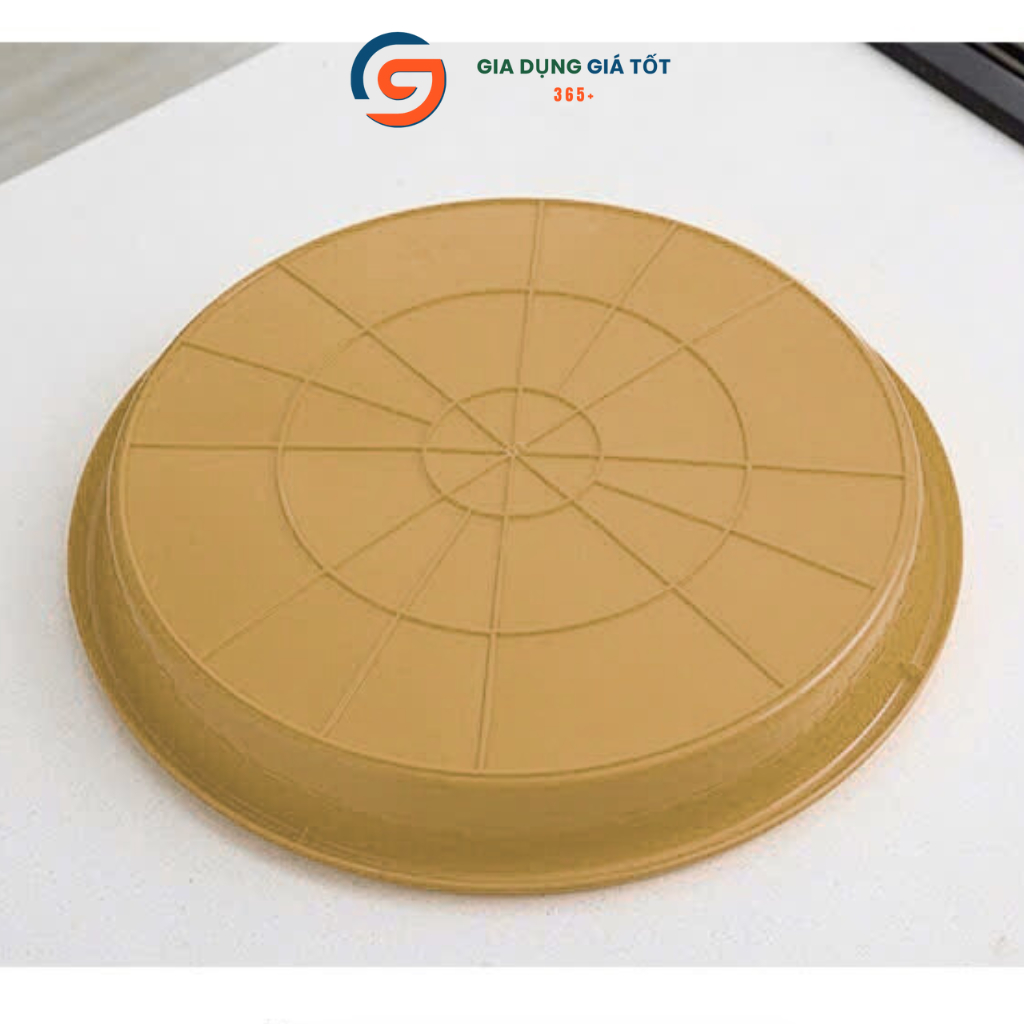 Mâm nhựa tròn Thảo Long giả mây tre đan đủ size, đĩa nhựa sâu bày đồ ăn, trái cây, bánh kẹo, cúng lễ