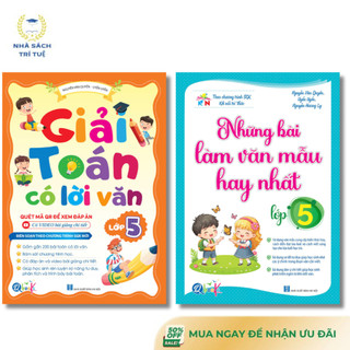 Sách - Combo Những Bài Làm Văn Mẫu Hay Nhất Và Giải Toán Có Lời Văn Lớp 5