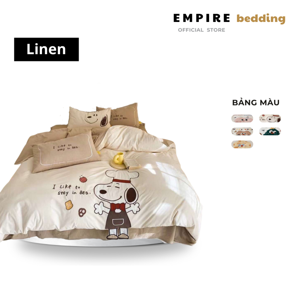 Bộ chăn ga nệm 6 món cotton EMPIRE ga trải giường dành cho bé mát mịn - EMPIRE | Bedding & Decor