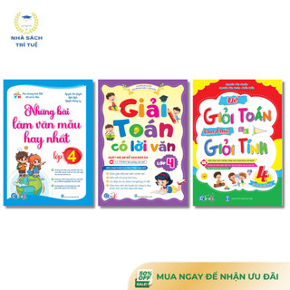 Sách - Combo Những Bài Văn Mẫu Hay Nhất, Để Giỏi Toán Bé Phải Giỏi Tính Và Giải Toán Lời Văn Lớp 4