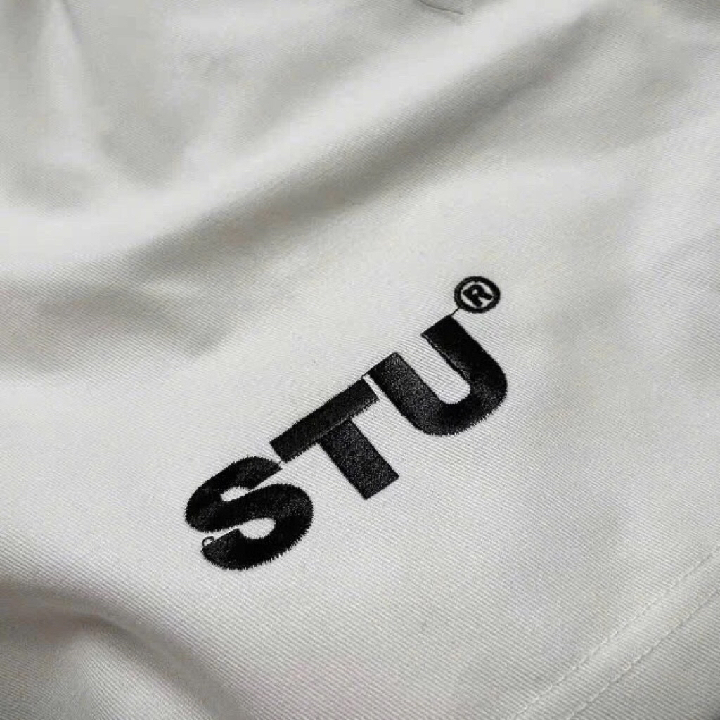 Quần short Aa Stu phối Cờ Âu Hoạ Tiết Thêu Cực Nét Form Chuẩn Đẹp