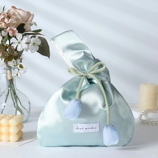 [TIEMNHA.BOSUA] TÚI LỤA SATIN CẦM TAY CHỤP HÌNH TẾT HOA TULIP DỄ THƯƠNG CHO BẠN GÁI