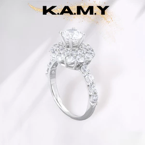 Nhẫn Nữ Kiểu Hoa Nở, Sang Trọng Đính Đá CZ Cao Cấp Xi Bạch Kim Bền Màu K.A.M.Y