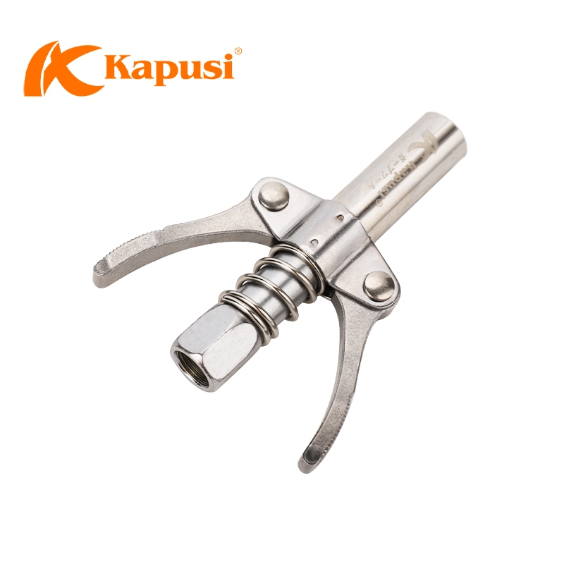 ĐẦU BƠM MỠ 2 KẸP 6 CHẤU KAPUSI K1011 – THÉP KHÔNG GỈ, BỀN BỈ, TIỆN DỤNG