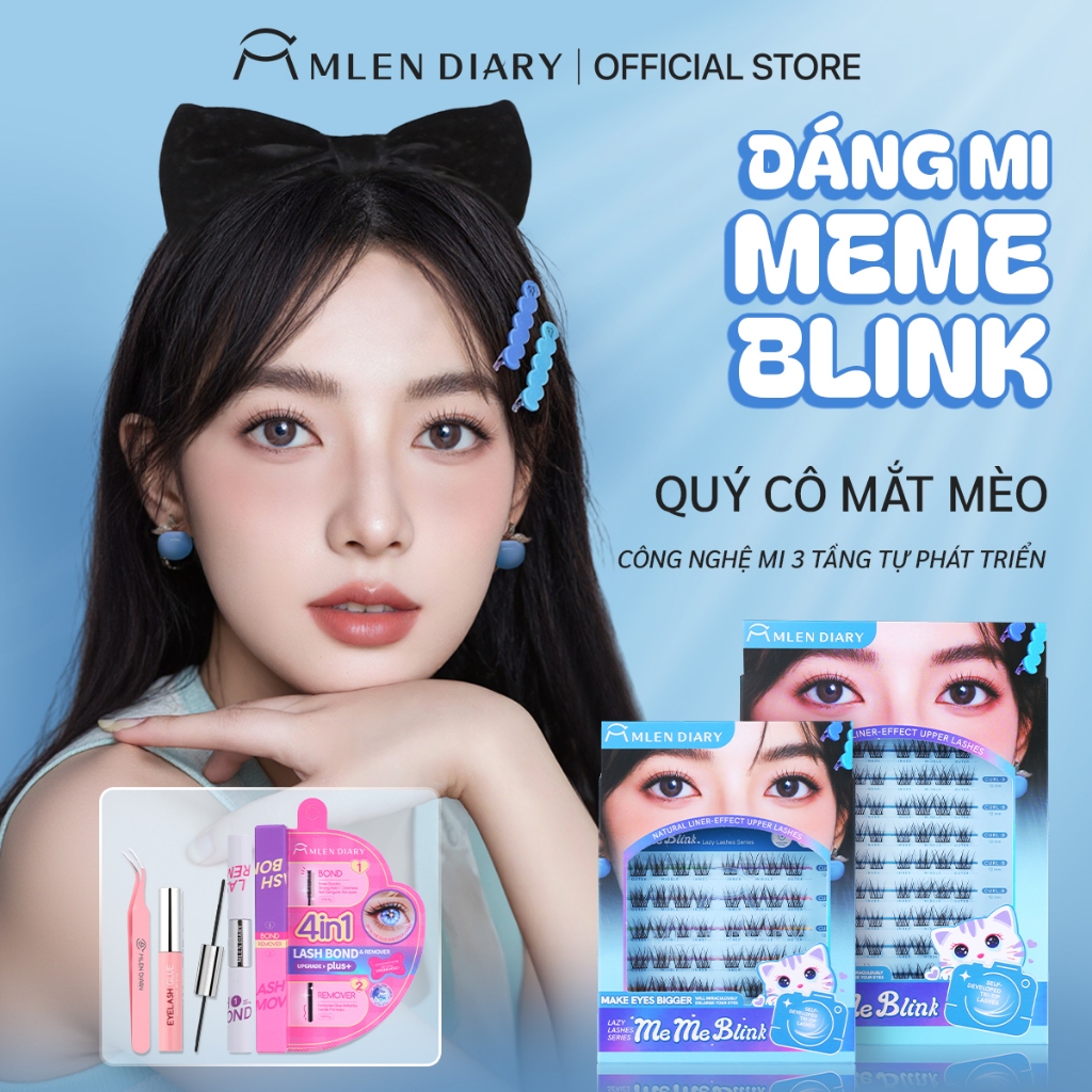 Mi giả mềm BABY BING mi giả tự nhiên mi mèo phù hợp cho người mới bắt ...