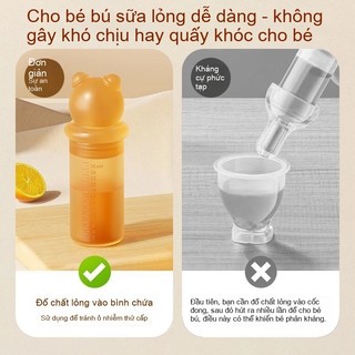 Youkebei ống bón thuốc cho bé 26ml Dụng cụ cho bé uống thuốc chống sặc Chất liệu silicone toàn bộ kèm hộp đựng
