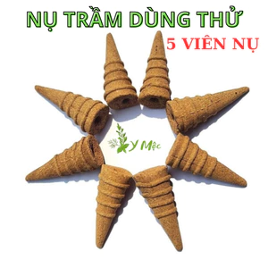 Nụ trầm dùng thử 5 viên Y Mộc Huế. Mùi ngẫu nhiên: Trầm, Quế, Bắc, Đuỗi Muỗi, Sả, Bài, Khuynh Diệp
