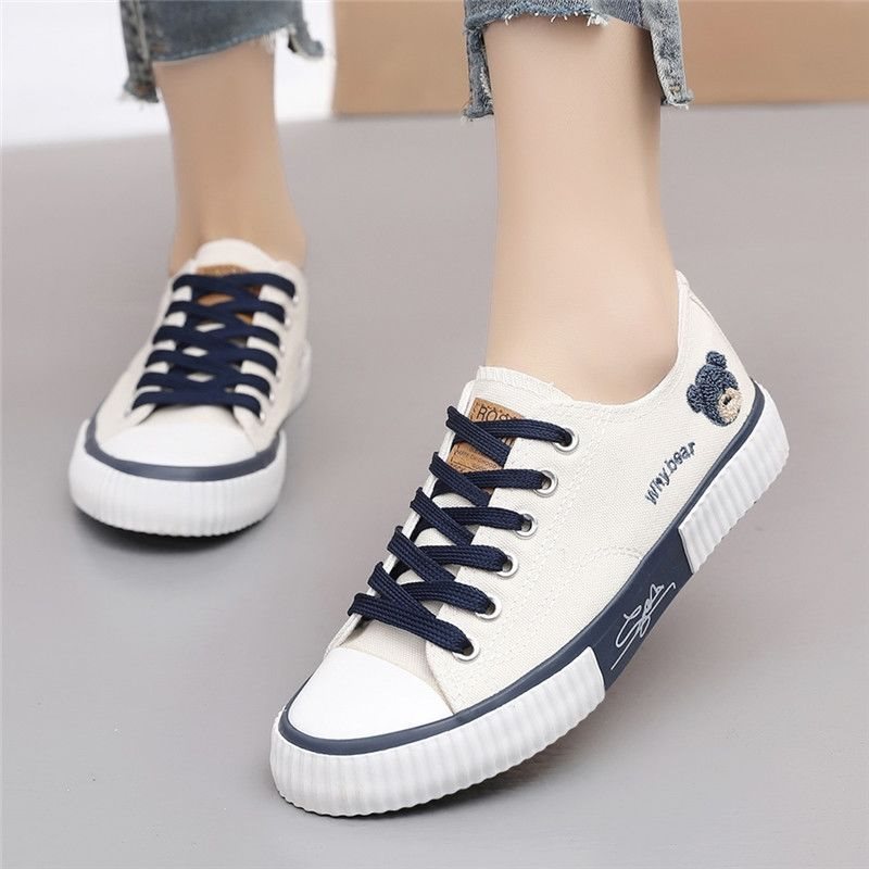 [Size nhỏ Thanh Lý] Giày thể thao nữ, tăng 2 size Vải Canvas, Đế Chống Trơn Trượt