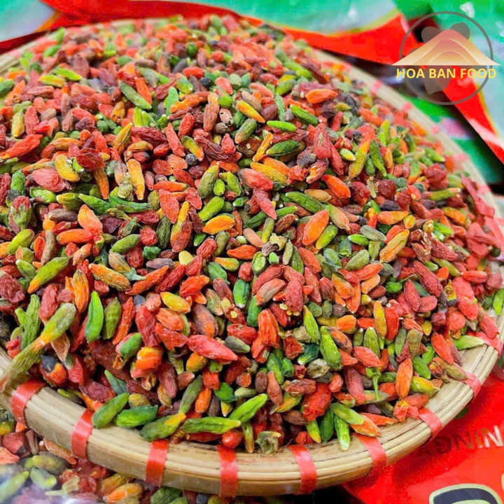 Trà kỷ tử đỏ hoang dã dãy núi Trường Bạch (500g, 1kg). Kỉ tử đỏ, câu kỷ tử sấy khô pha trà, ngâm rượu hữu cơ đạt chuẩn