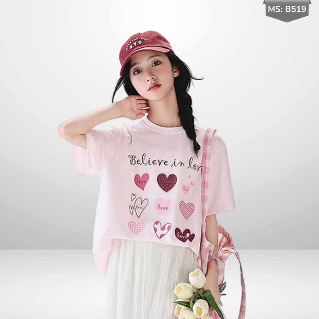 Áo Thun Ngắn Tay Cho Bé Trai, Bé Gái In Hình Năng Động, Cổ Tròn B592 | JJ Kids Fashion