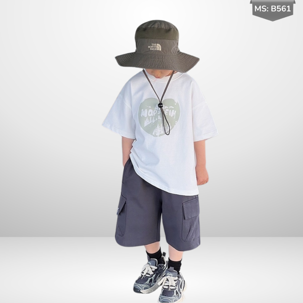 Áo Thun Ngắn Tay Mùa Hè Cho Bé Trai, Bé Gái In Hình Năng Động, Cổ Tròn B561 | JJ Kids Fashion