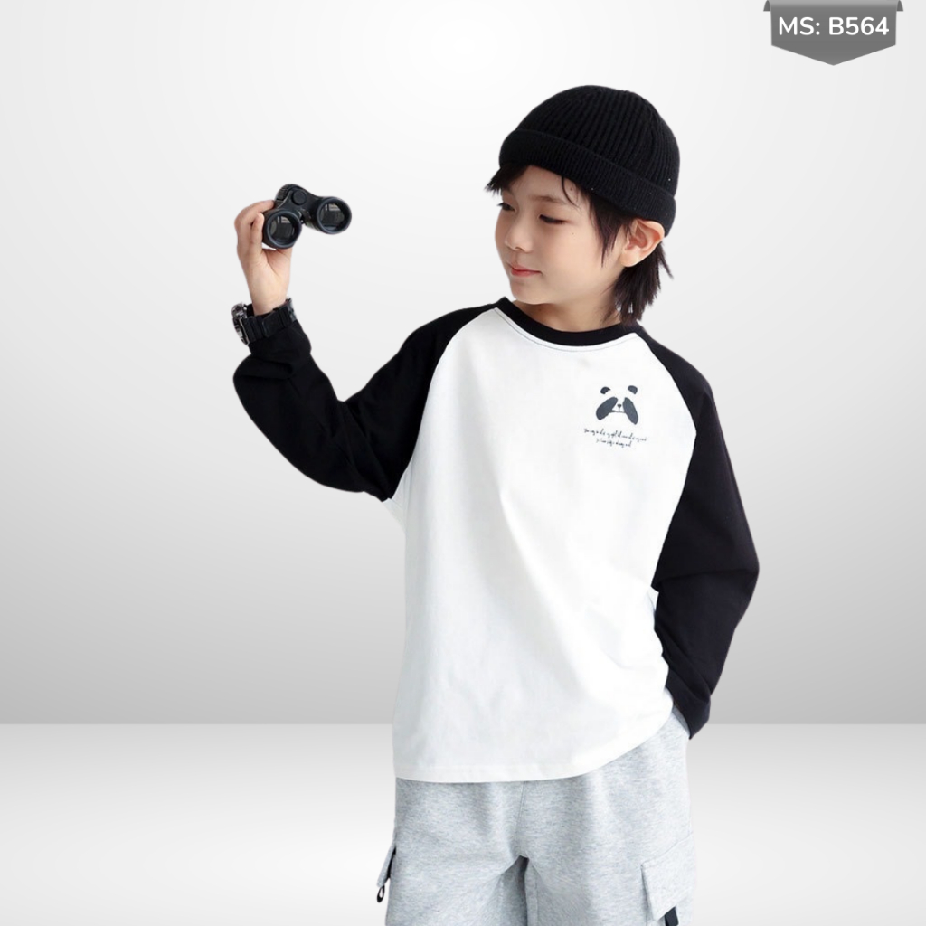 Áo Thun Dài Tay Xuân Thu Cho Bé Trai, Bé Gái In Hình Năng Động, Cổ Tròn B564 | JJ Kids Fashion