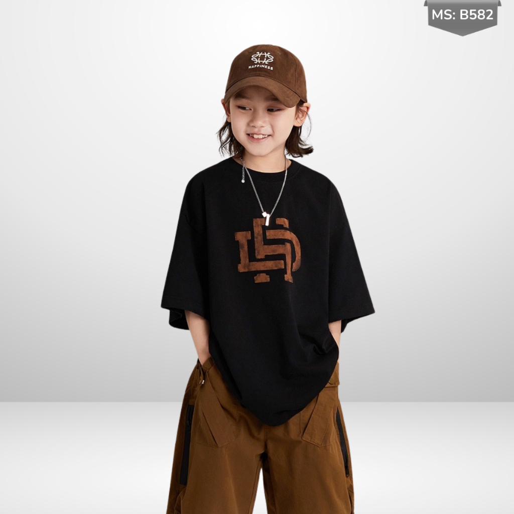 Áo Thun Ngắn Tay Mùa Hè Cho Bé Trai, Bé Gái In Hình Năng Động, Cổ Tròn B582 | JJ Kids Fashion