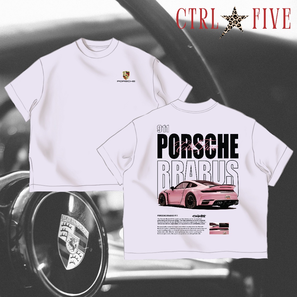 Áo Thun Local Brand CTRL FIVE Porsche 911 Hồng Form BOXY Vải Cotton 2 chiều 250gsm Unisex - Mẫu 04 | BigBuy360 - bigbuy360.vn