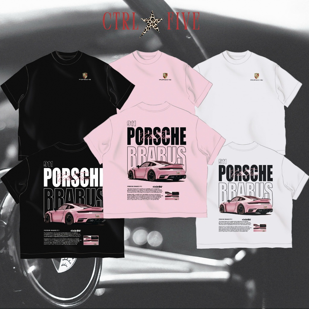 Áo Thun Local Brand CTRL FIVE Porsche 911 Hồng Form BOXY Vải Cotton 2 chiều 250gsm Unisex - Mẫu 04 | BigBuy360 - bigbuy360.vn