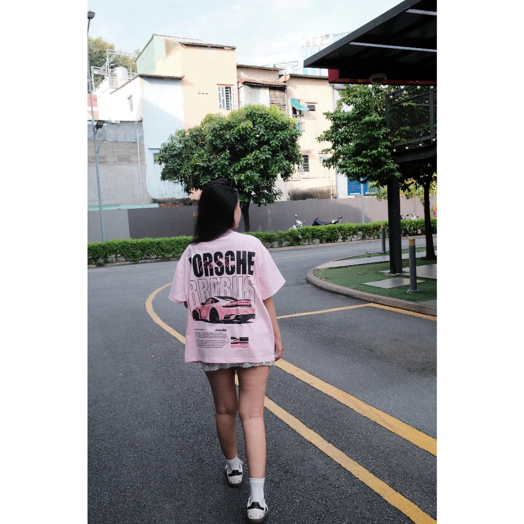 Áo Thun Local Brand CTRL FIVE Porsche 911 Hồng Form BOXY Vải Cotton 2 chiều 250gsm Unisex - Mẫu 04 | BigBuy360 - bigbuy360.vn