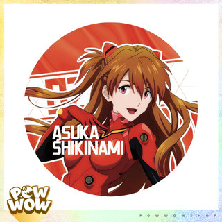 Pin Ghim Huy Hiệu 58mm Thiếc Không Gỉ Cán Nhũ Bạc Phong Cách Anime Manga Evangelion – Asuka/Rei/Shinji/Kaworu/Mari