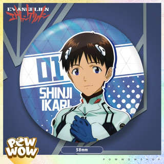 Pin Ghim Huy Hiệu 58mm Thiếc Không Gỉ Cán Nhũ Bạc Phong Cách Anime Manga Evangelion – Asuka/Rei/Shinji/Kaworu/Mari