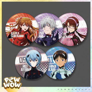 Pin Ghim Huy Hiệu 58mm Thiếc Không Gỉ Cán Nhũ Bạc Phong Cách Anime Manga Evangelion – Asuka/Rei/Shinji/Kaworu/Mari