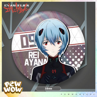 Pin Ghim Huy Hiệu 58mm Thiếc Không Gỉ Cán Nhũ Bạc Phong Cách Anime Manga Evangelion – Asuka/Rei/Shinji/Kaworu/Mari