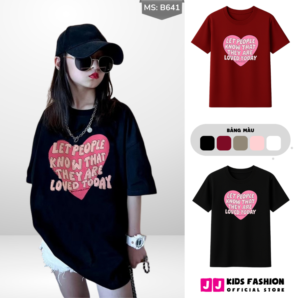 Áo Thun Ngắn Tay Cho Bé Trai, Bé Gái In Hình Năng Động, Cổ Tròn B641 | JJ Kids Fashion