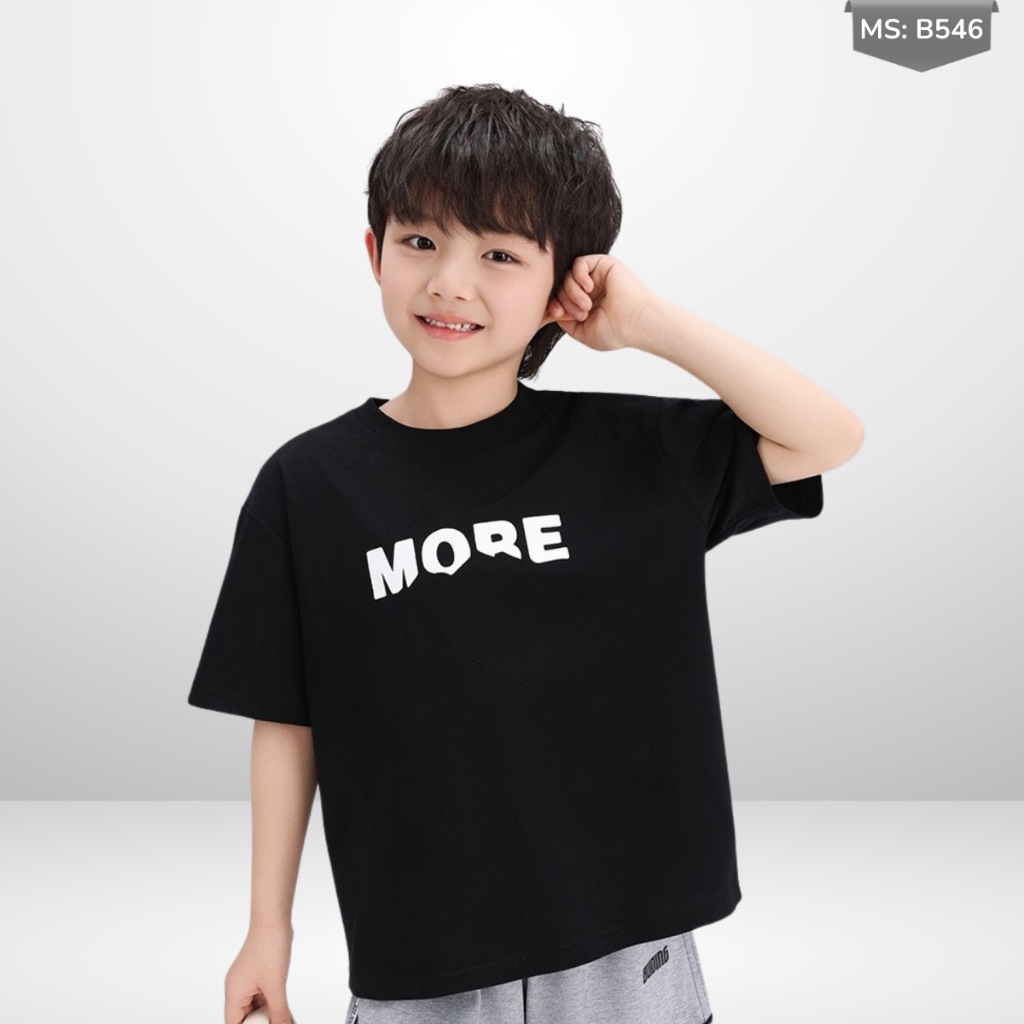 Áo Thun Ngắn Tay Mùa Hè Cho Bé Trai, Bé Gái In Hình Năng Động, Cổ Tròn B546 | JJ Kids Fashion