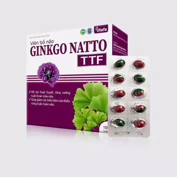 Viên uống hoạt huyết dưỡng não Ginkgo Natto TTF hộp 10 vỉ x 10 viên