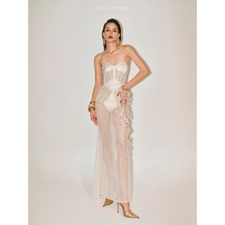 GIANG DONNA - NOVA SEQUINS DRESS 7505 chất lưới kim sa corset dáng dài đi tiệc sang trọng
