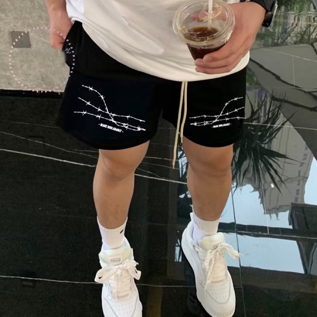 Quần Short Đùi Big Size Street Hoạ Tiết Gai Chất Nỉ Cotton Cao Cấp