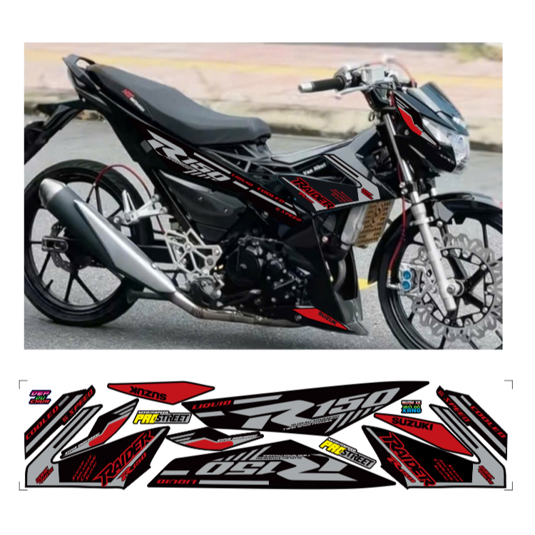 Tem rời RAIDER R150  cao cấp chất liệu in 3 lớp PPF chống nước không phai màu.