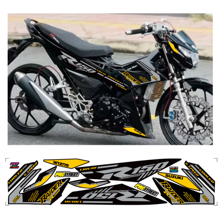 Tem rời RAIDER R150  cao cấp chất liệu in 3 lớp PPF chống nước không phai màu.