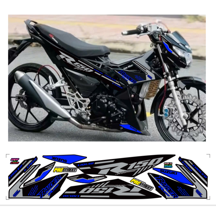 Tem rời RAIDER R150  cao cấp chất liệu in 3 lớp PPF chống nước không phai màu.