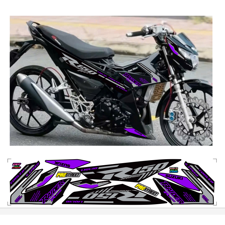 Tem rời RAIDER R150  cao cấp chất liệu in 3 lớp PPF chống nước không phai màu.