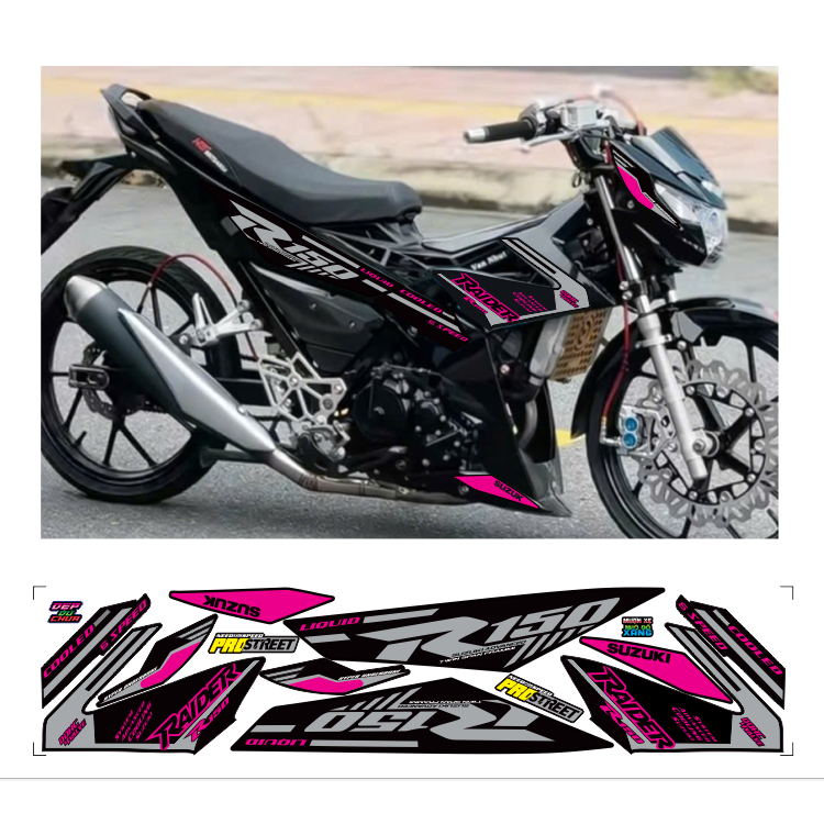 Tem rời RAIDER R150  cao cấp chất liệu in 3 lớp PPF chống nước không phai màu.