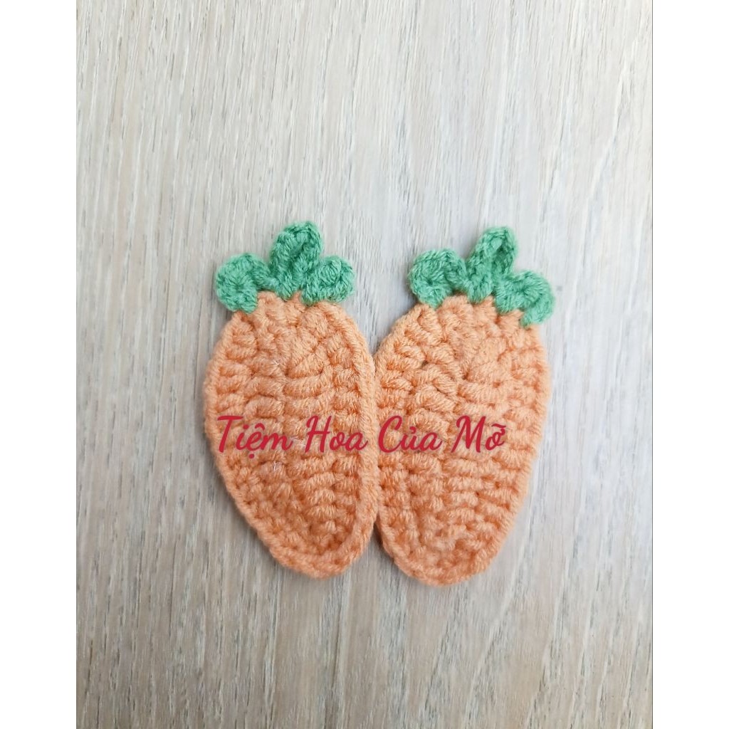 Kẹp Tóc Thỏ Cà Rốt Xinh Xắn , Kẹp Tóc Len Handmade