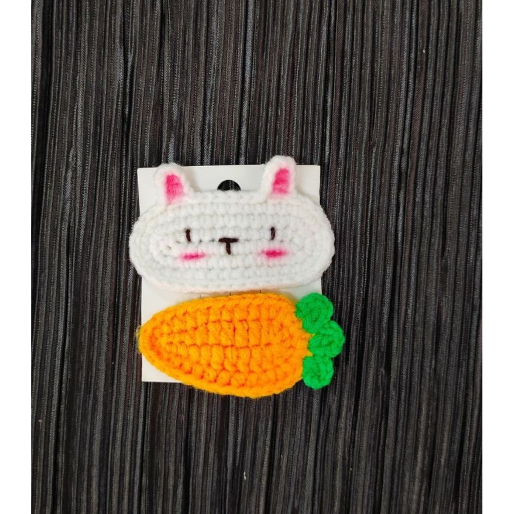 Kẹp Tóc Thỏ Cà Rốt Xinh Xắn , Kẹp Tóc Len Handmade