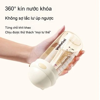 youkebei Bình tập uống nước cho bé với ống hút tiện lợi - Cốc tập hút sữa dễ thương cho bé gái đi học và vui chơi