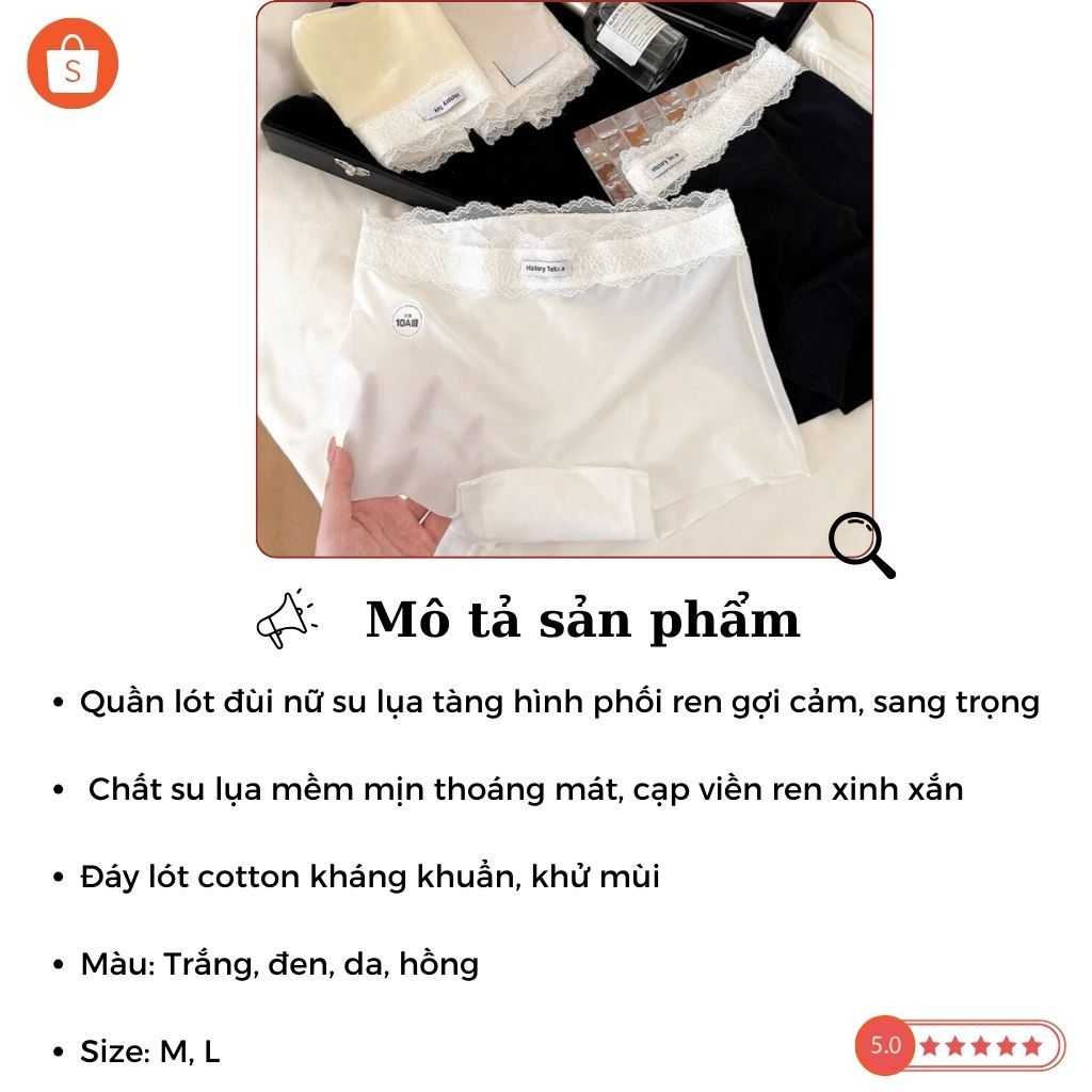 Quần lót boxer nữ su lụa cao cấp mỏng nhẹ mềm mại thoáng khí cạp vừa tôn dáng gợi cảm LANIXA L6828