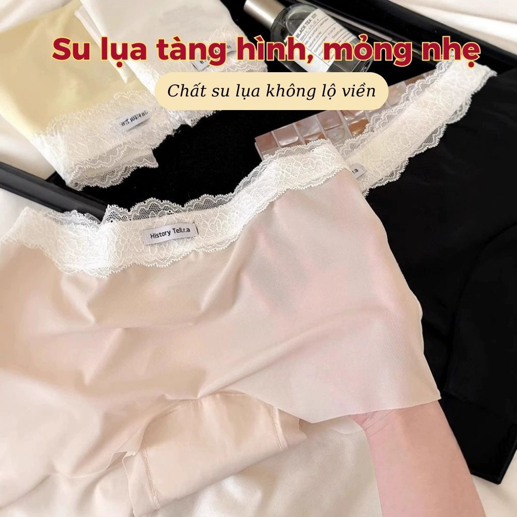 Quần lót boxer nữ su lụa cao cấp mỏng nhẹ mềm mại thoáng khí cạp vừa tôn dáng gợi cảm LANIXA L6828