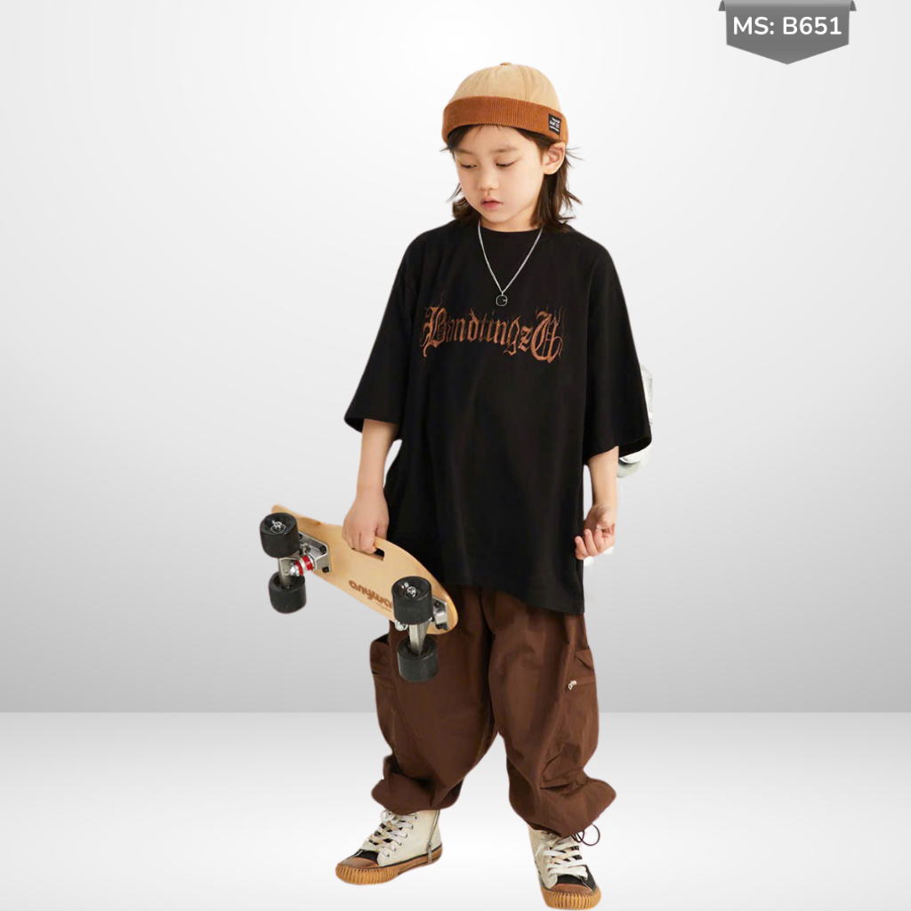 Áo Thun Ngắn Tay Mùa Hè Cho Bé Trai, Bé Gái In Hình Năng Động, Cổ Tròn B651 | JJ Kids Fashion