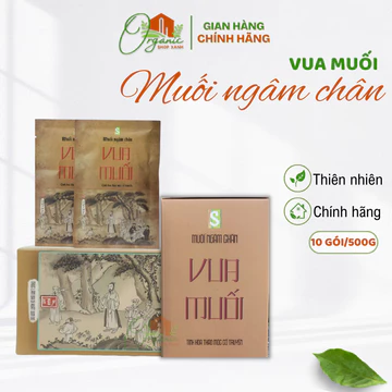 Hộp Muối ngâm chân vua muối, muối ngâm chân thảo dược htx sinh dược 550g, ngủ ngon và giảm tê bì