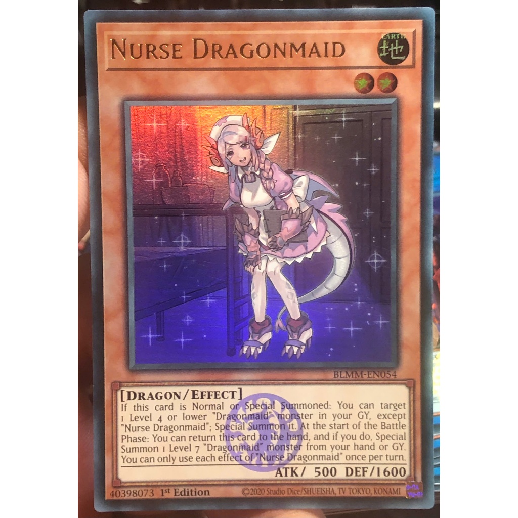 KW2 Yugioh] [EN-UK] Th bi BLMM-EN054 Nurse Dragonmaid : Emblazoned Ultra  Rare Card : 1st Edition | Shopee Vit Nam